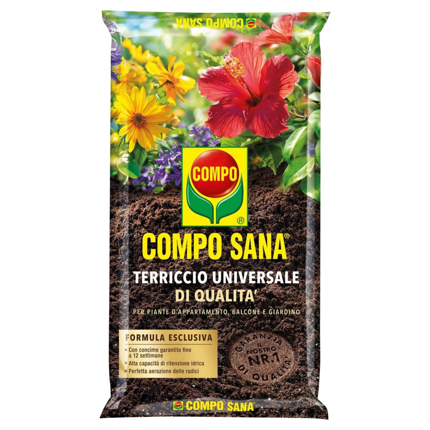 TERRICCIO UNIVERSALE COMPO SANA 5 LT CONCIMATO TORBA ALTA QUALITA'