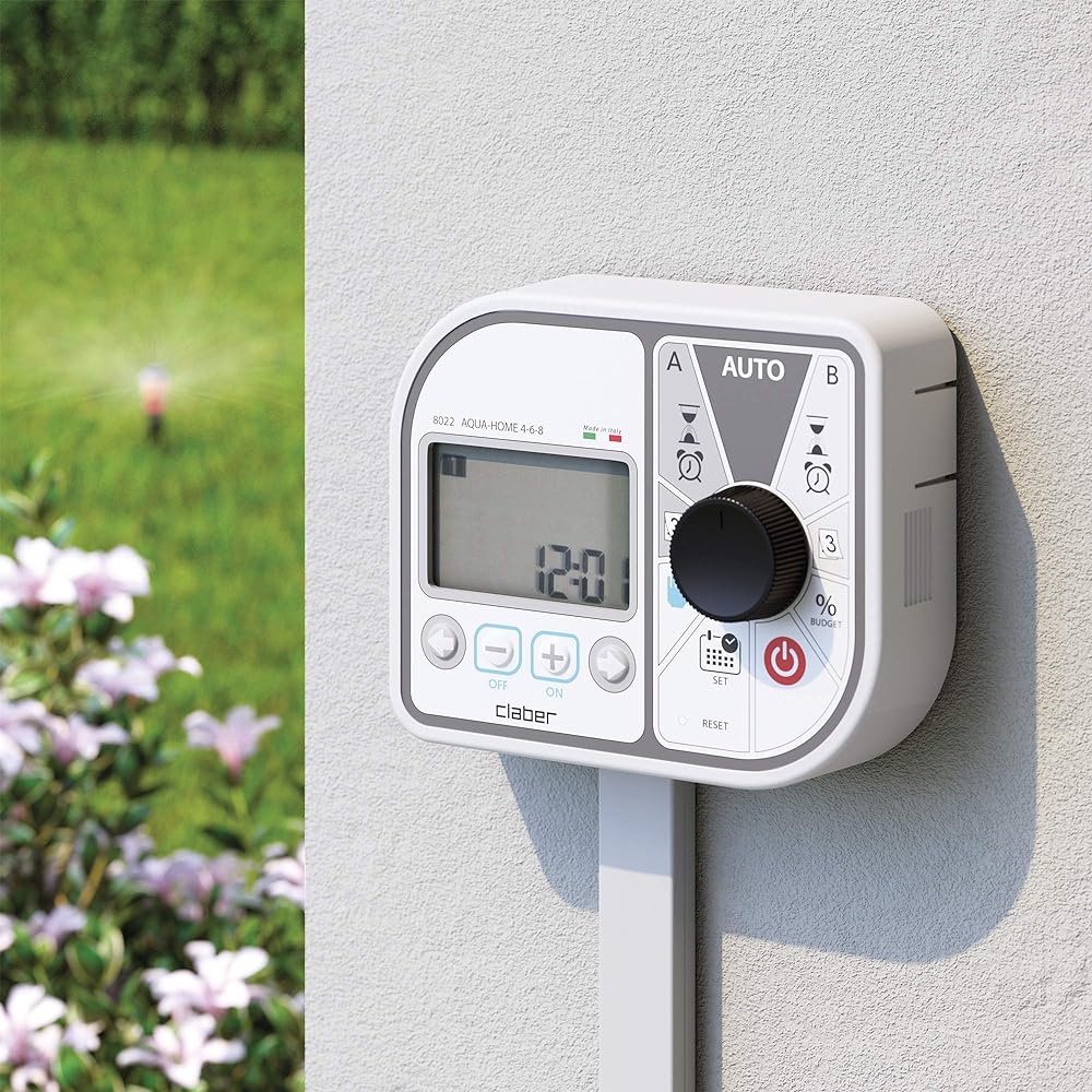 CLABER 8022 AQUA HOME 4 6 8 programmatore centralina irrigazione fino a 8 linee