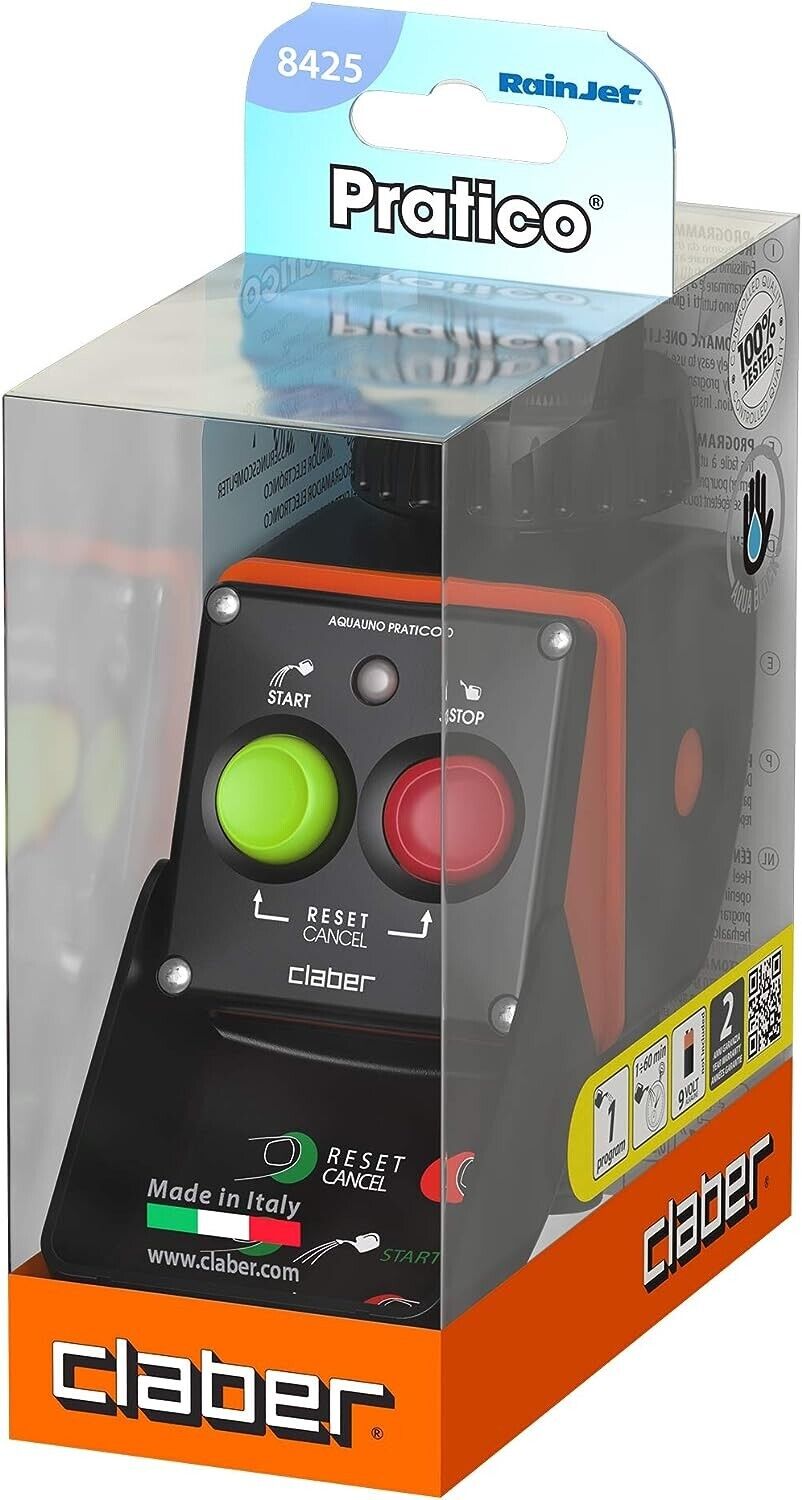 CLABER 8425 AQUAUNO PRATICO CENTRALINA PROGRAMMATORE IRRIGAZIONE