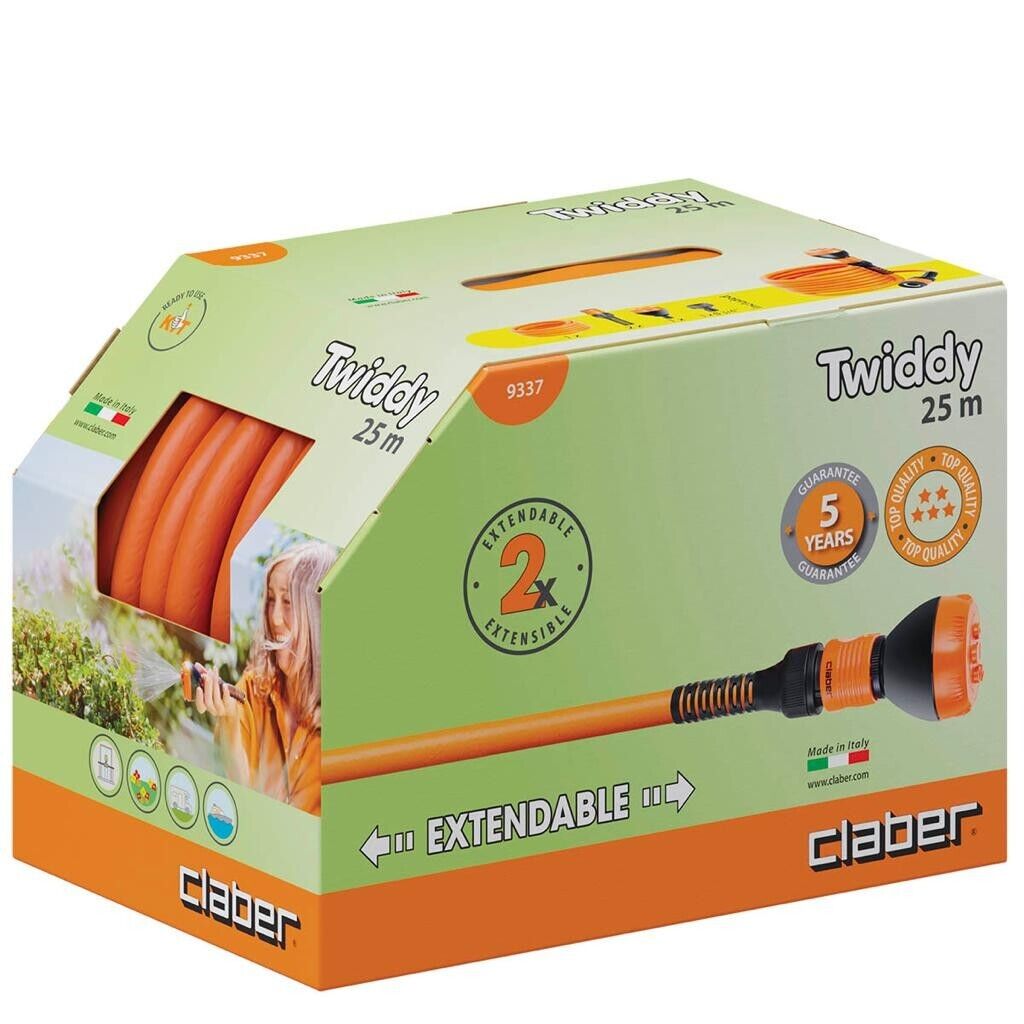TUBO ESTENSIBILE 15M TWIDDY CLABER PER INNAFFIARE COMPLETO DI RACCORDI E LANCIA