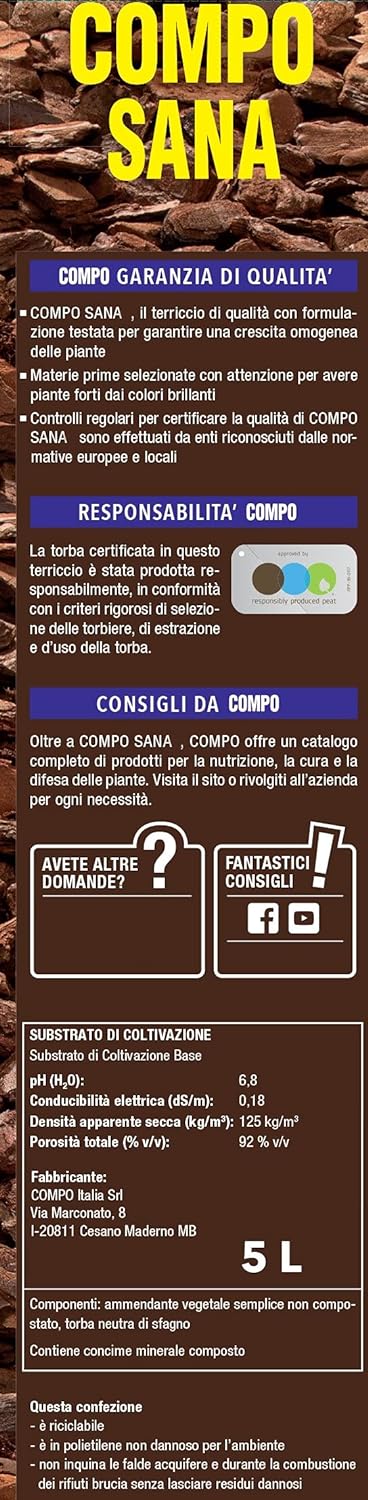 Compo SANA ORCHIDEE Terra Terriccio substarto 5 LT