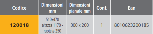 CARRELLO BRAVETTA PORTACASSE PORTA PACCHI Ruote Piene PORTATA 200KG