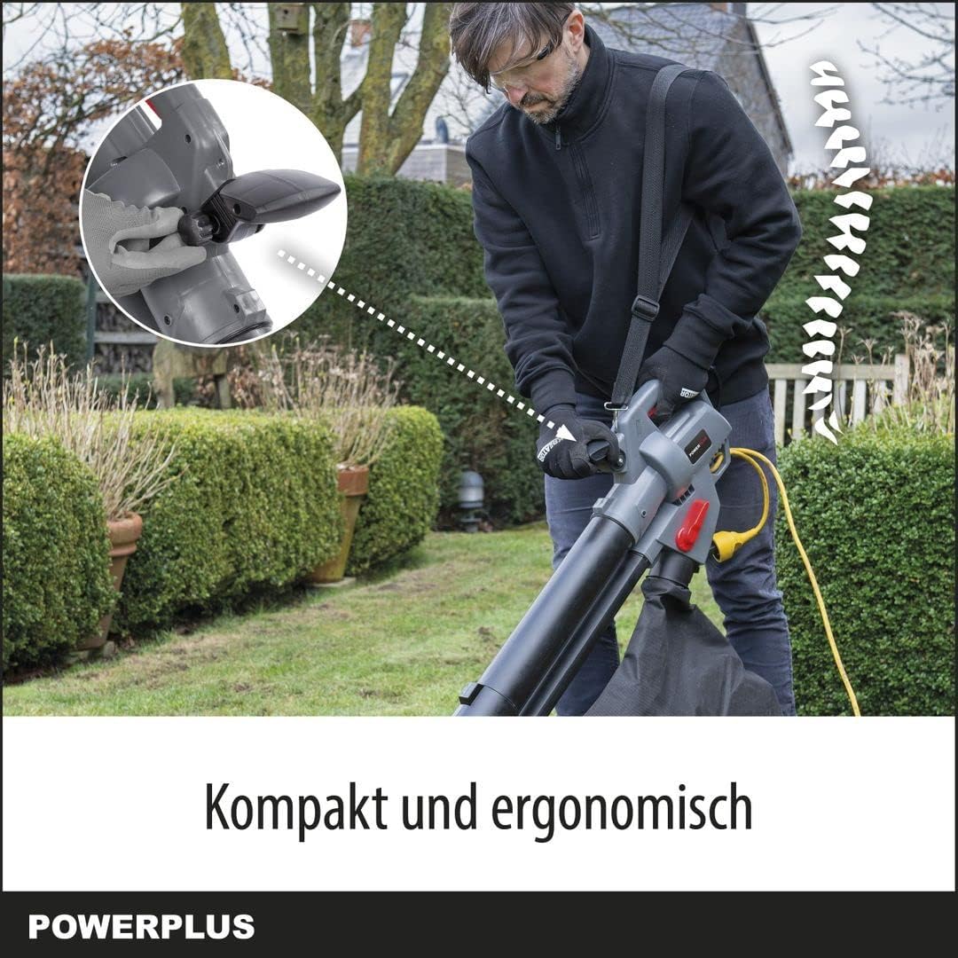 SOFFIATORE ASPIRAFOGLIE ASPIRATORE TRITURATORE POWER PLUS 3000 W