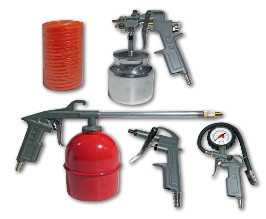 KIT ACCESSORI COMPRESSORE ARIA COMPRESSA AEROGRAFO SET 5 PZ soffiaggio