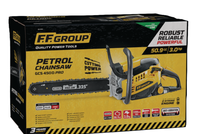 Motosega a scoppio professionale ff group gcs 450d pro 50,9 cc