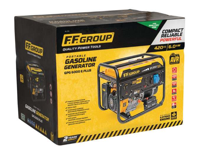 GENERATORE A BENZINA GPG 6000E PLUS ff group 6,0 kVA