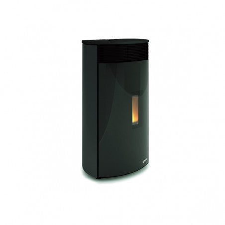Stufa a Pellet aria ventilata Ungaro mod. Fagiolo Plus Style 12 Kw Nero