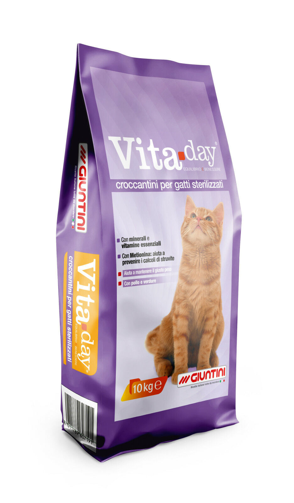 Vita Day Croccantini per gatti Sterilizzati 10 kg Crocchette pollo e verdure