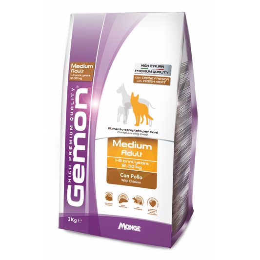 MONGE GEMON MEDIUM ADULT CON POLLO & Riso 15 Kg