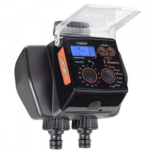 CLABER 8488 DUAL SELECT CENTRALINA PROGRAMMATORE IRRIGAZIONE GIARDINO 2 VIE