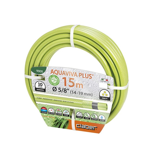 Tubo Irrigazione 5/8" 15 MT Aquaviva Plus Giardino Orto CLABER 9005
