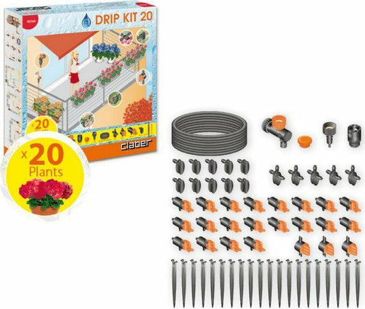 claber 90764 kit drip 20 vasi irrigazione a goccia pronto all uso claber
