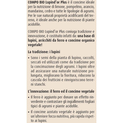 COMPO BIO Lupind’or Concime Organico Naturale a Base di Lupini 800 gr