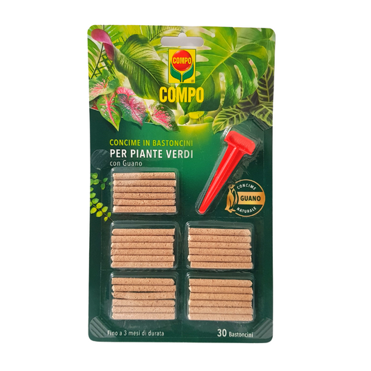 COMPO 30 Pezzo Barrette Fertilizzante per Piante Verdi E Palme Con Guano