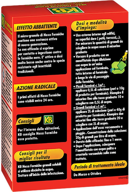 KB Nexa FORMICHE GRANULI 800 gr Insetticida Esca Solubile Azione Rapida