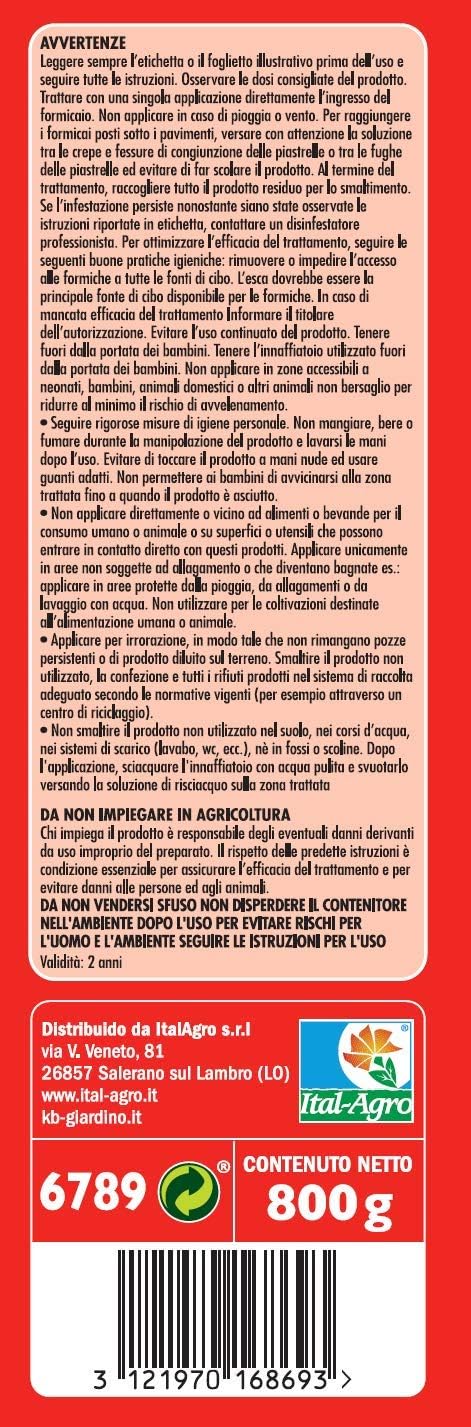 KB Nexa FORMICHE GRANULI 250 gr Insetticida Esca Solubile Azione Rapida