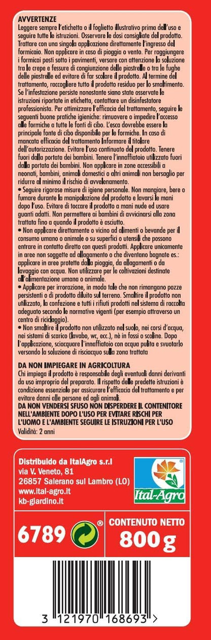KB Nexa FORMICHE GRANULI 250 gr Insetticida Esca Solubile Azione Rapida