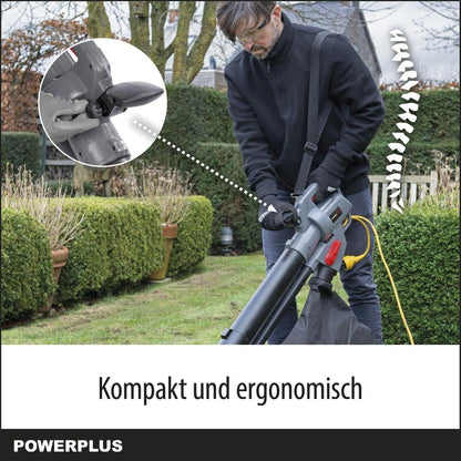 SOFFIATORE ASPIRAFOGLIE ASPIRATORE TRITURATORE POWER PLUS 3000 W