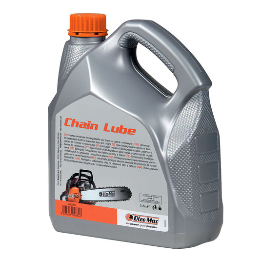 OLIO LUBRIFICANTE CATENA MOTOSEGA MOTESEGHE BIOLOGICO 5LT Oleomac