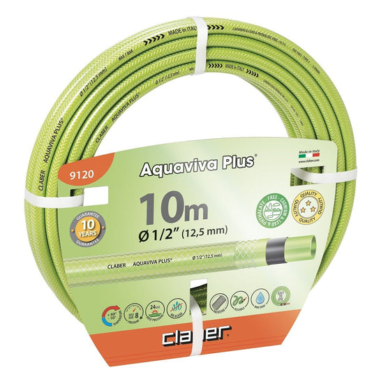 Tubo Irrigazione 1/2" 10 MT Aquaviva Plus Giardino Orto CLABER 9120