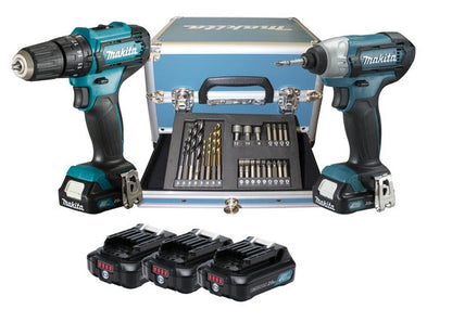 MAKITA KIT 2 UTENSILI 12V + VALIGETTA 23 ACCESSORI CLX228SAX2 3 BATTERIE 2A