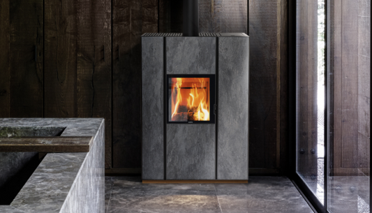 Stufa a Pellet Nobis Mod. Unica 10 Ibrida Pellet/legna 10 Kw